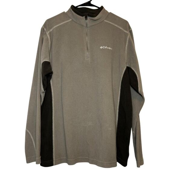 Columbia Men's Half-Zip Pullover Fleece Jacket Gray & Black, Men's Medium - Picture 2 of 9